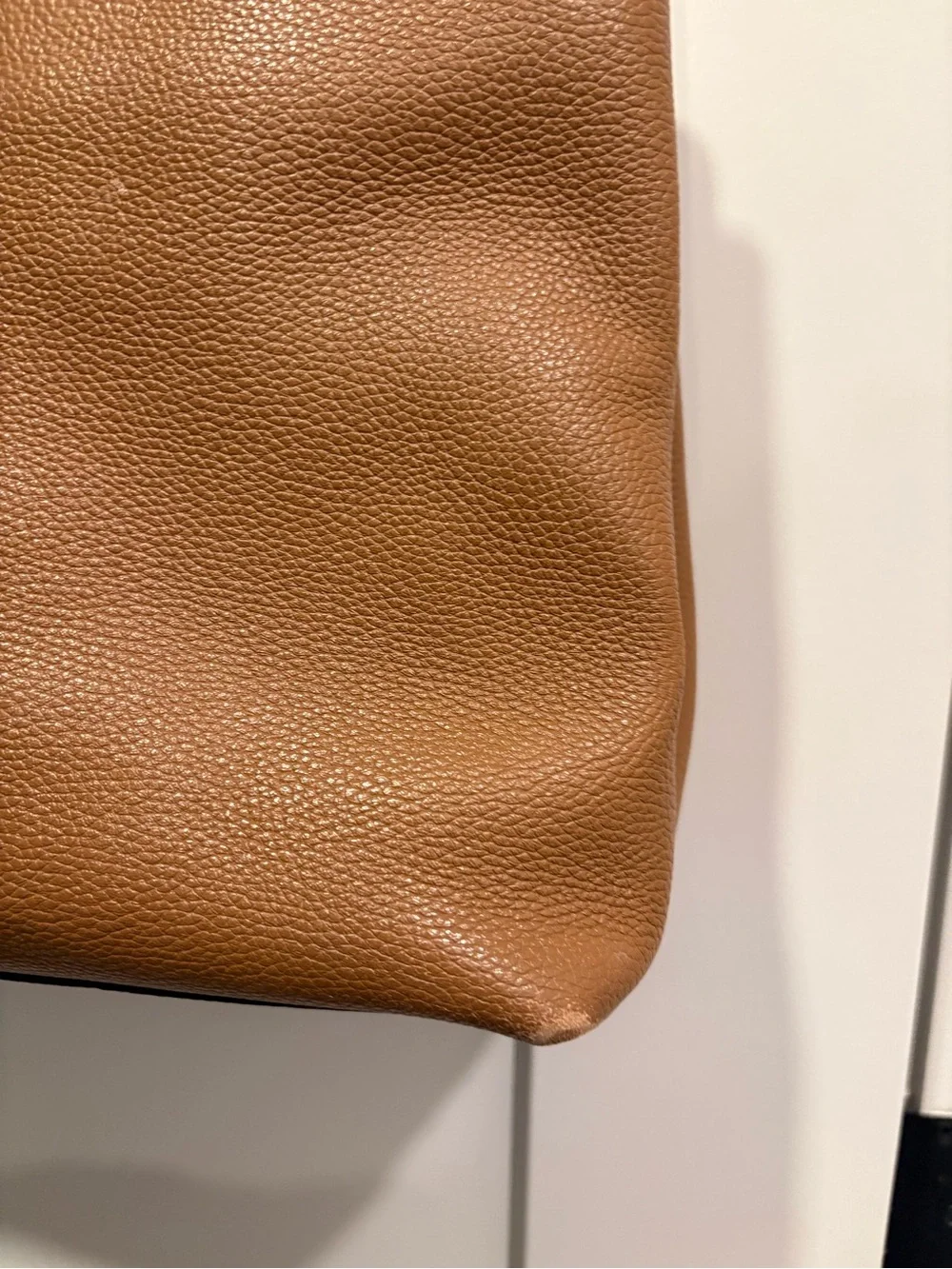 Tory Burch Tan Pebbled Leather Tote with Gold Chain Straps